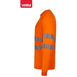 305634 Long sleeve recycled polyester T-shirt with segmented tape