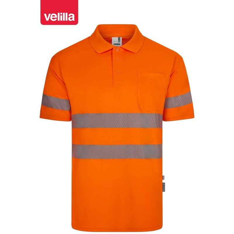305532 Short sleeve recycled polyester polo shirt with segmented tape