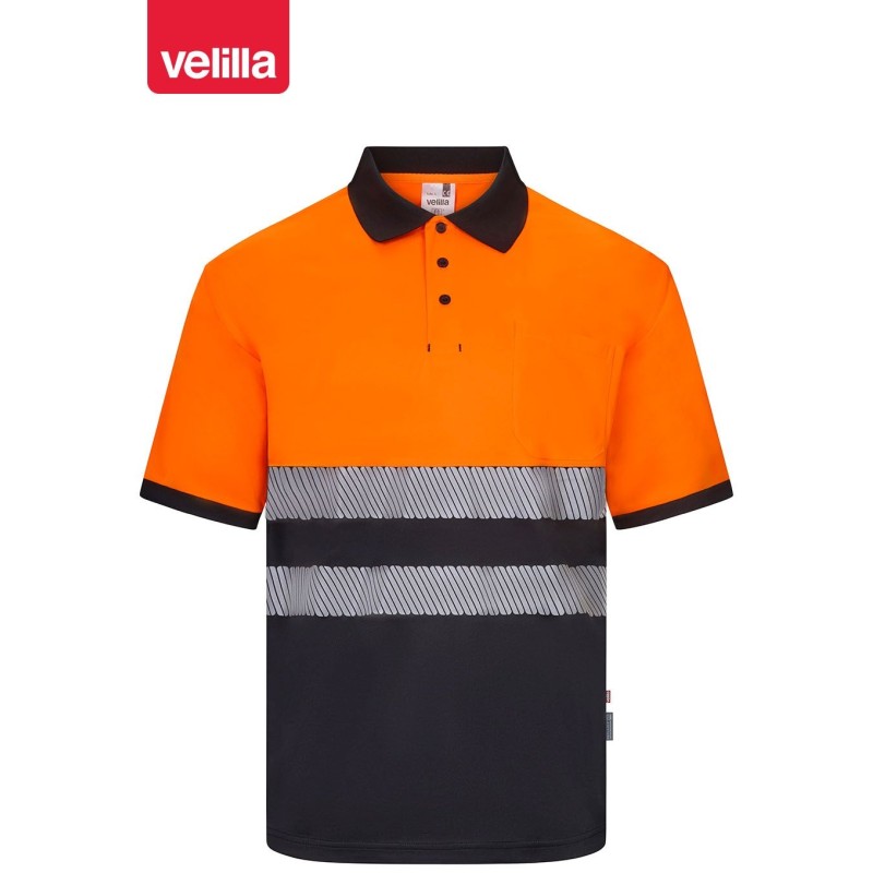 305533 Two-Tone polo shirt z poliestru z recyklingu