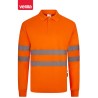 305534 Long sleeve recycled polyester polo shirt with segmented tape