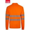 305534 Long sleeve recycled polyester polo shirt with segmented tape