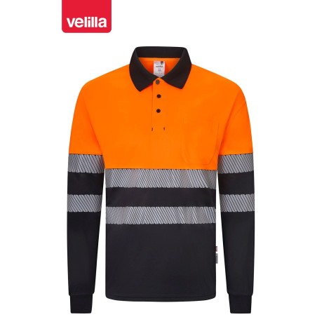 305535 Two-Tone polo shirt z poliestru z recyklingu